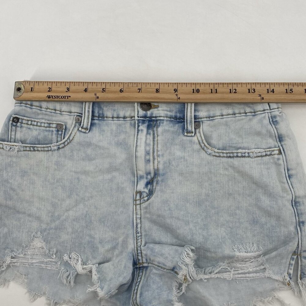Aerie Size Small Acid Wash Denim Cut Off Shorts - Picture 8 of 11